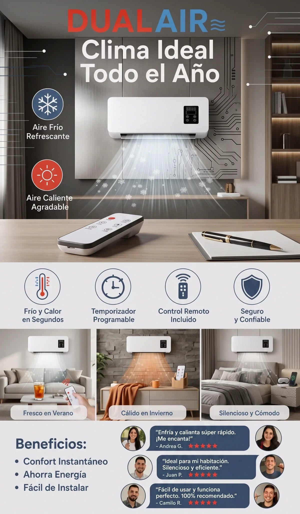🔥 DUALAIR | Clima Perfecto al Instante – PRE BLACK 🔥
